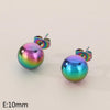 1 Pair Simple Style Round 304 Stainless Steel 18K Gold Plated Ear Studs