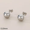 1 Pair Simple Style Round 304 Stainless Steel 18K Gold Plated Ear Studs