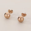 1 Pair Simple Style Round 304 Stainless Steel 18K Gold Plated Ear Studs