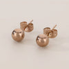 1 Pair Simple Style Round 304 Stainless Steel 18K Gold Plated Ear Studs