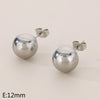 1 Pair Simple Style Round 304 Stainless Steel 18K Gold Plated Ear Studs