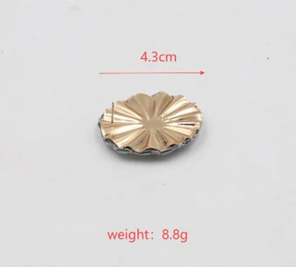 1 Pair Simple Style Round Flower Zinc Alloy Ear Studs