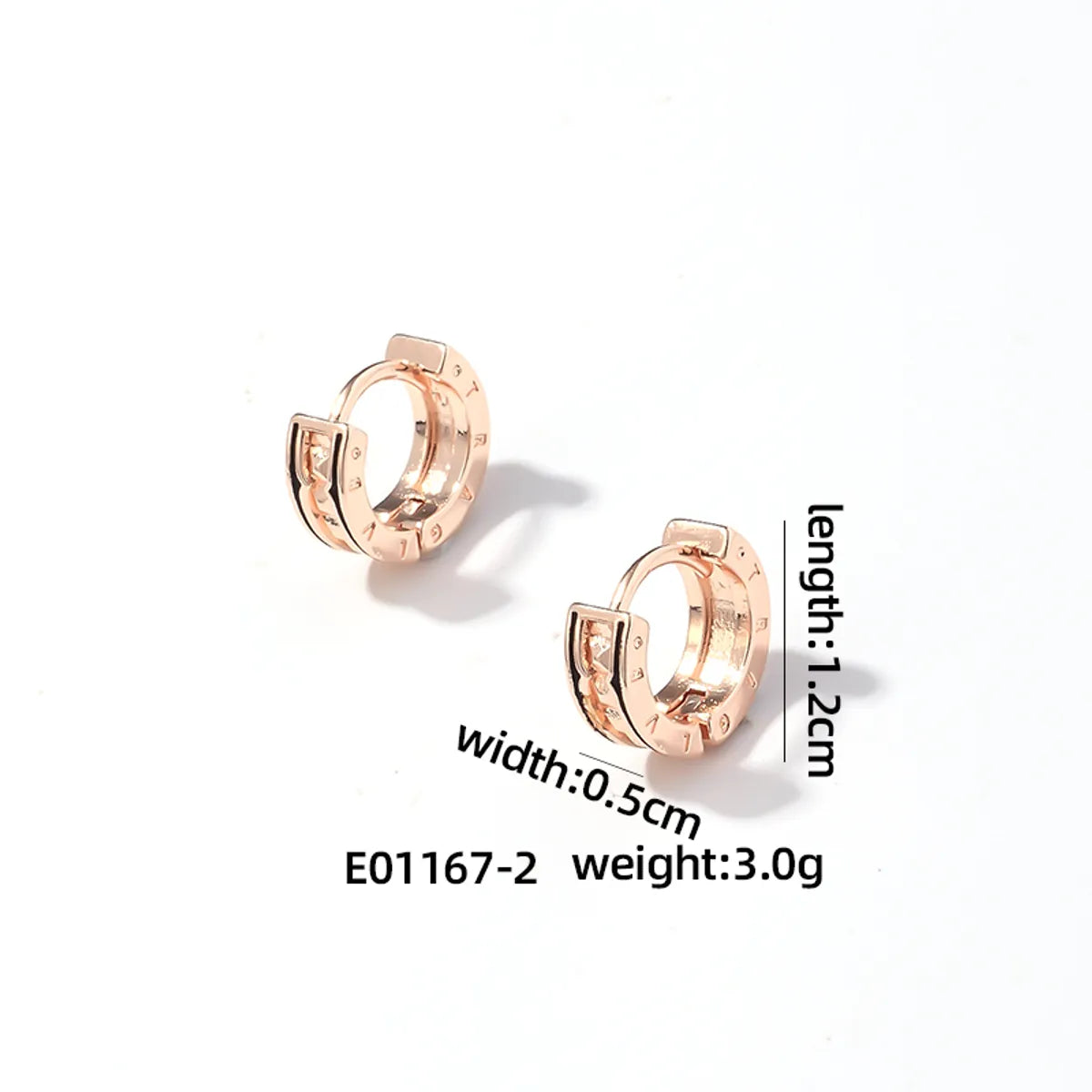 1 Pair Simple Style Round Inlay Copper Zircon Earrings