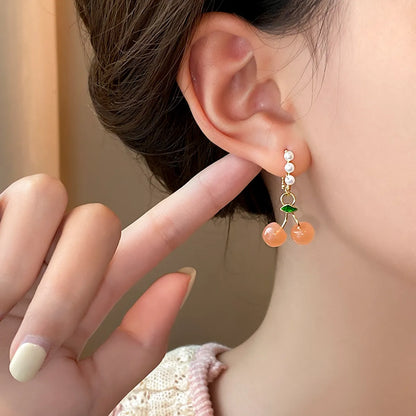 1 Pair Simple Style Round Inlay Resin Pearl Ear Studs