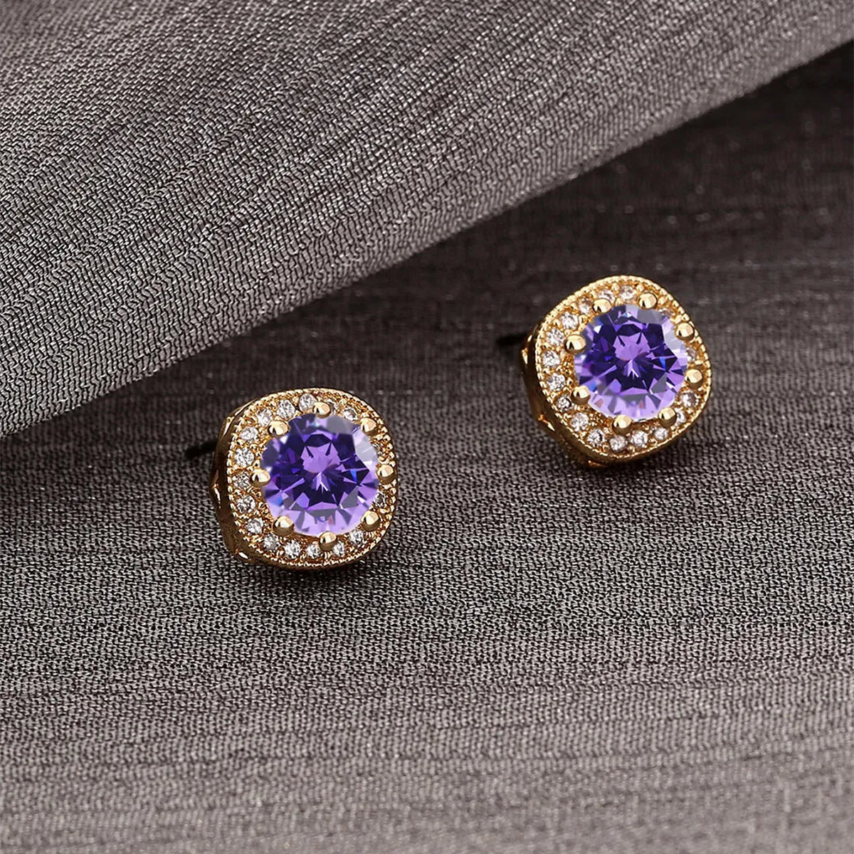 1 Pair Simple Style Round Inlay Stainless Steel Zircon Ear Studs