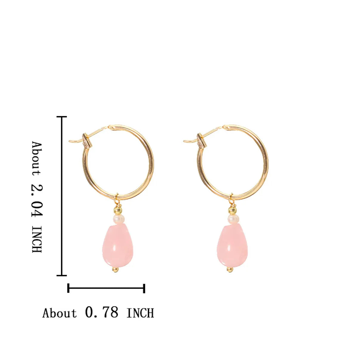 1 Pair Simple Style Round Plating Copper 18k Gold Plated Earrings