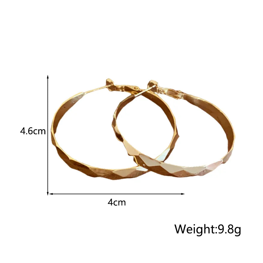 1 Pair Simple Style Round Plating Copper Hoop Earrings