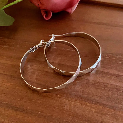 1 Pair Simple Style Round Plating Copper Hoop Earrings