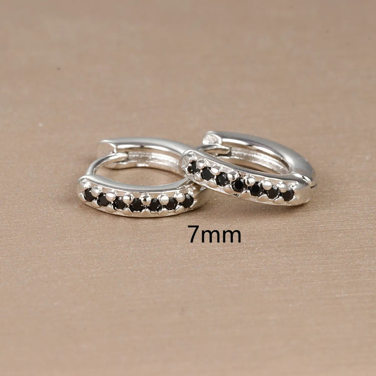 1 Pair Simple Style Round Plating Inlay Copper Zircon Earrings