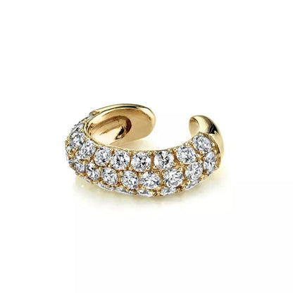 1 Pair Simple Style Round Plating Inlay Copper Zircon Gold Plated Ear Cuffs