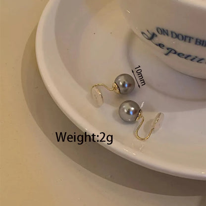 1 Pair Simple Style Round Plating Inlay Freshwater Pearl Artificial Pearls Gold Plated Ear Studs