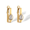 1 Pair Simple Style Round Plating Inlay 304 Stainless Steel Artificial Pearls 18K Gold Plated Earrings