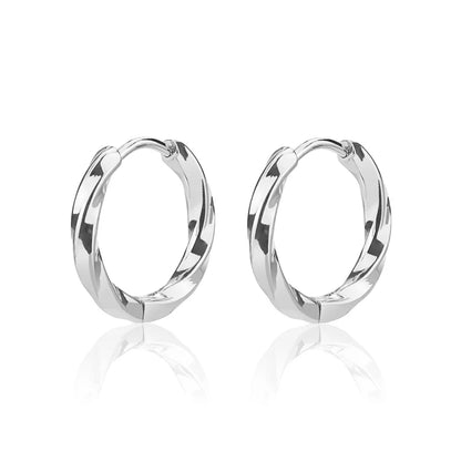 1 Pair Simple Style Round Plating Stainless Steel 18k Gold Plated Earrings