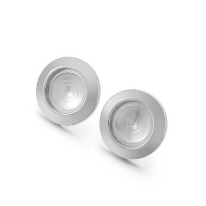 1 Pair Simple Style Round Plating Stainless Steel Ear Studs