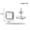 1 Pair Simple Style Round Square Heart Shape 304 Stainless Steel Ear Studs