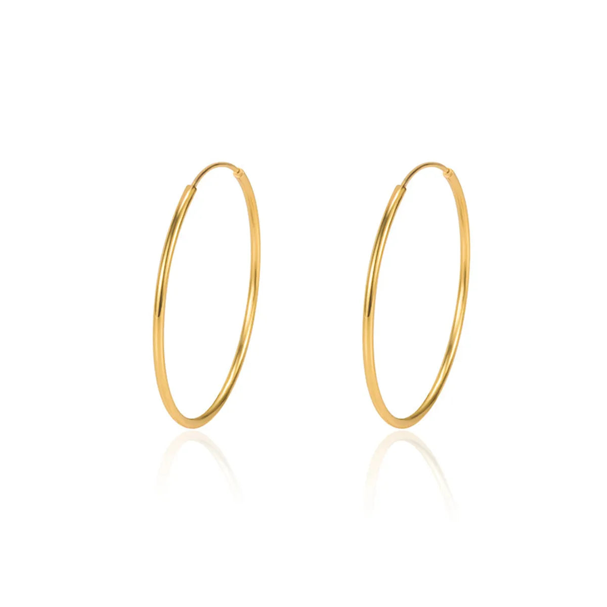 1 Pair Simple Style Round Sterling Silver Plating Earrings