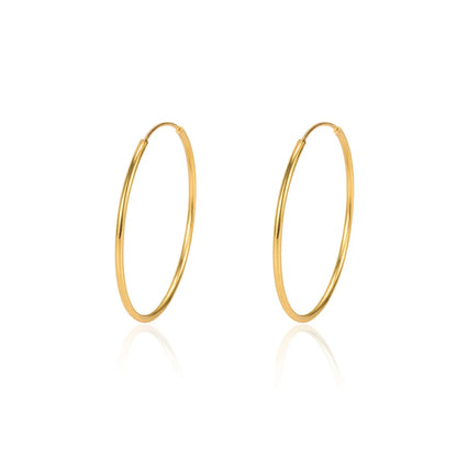 1 Pair Simple Style Round Sterling Silver Plating Earrings