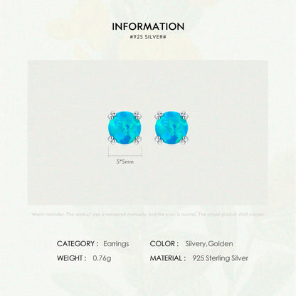 1 Pair Simple Style Round Sterling Silver Plating Inlay Gem 14k Gold Plated Rhodium Plated Ear Studs