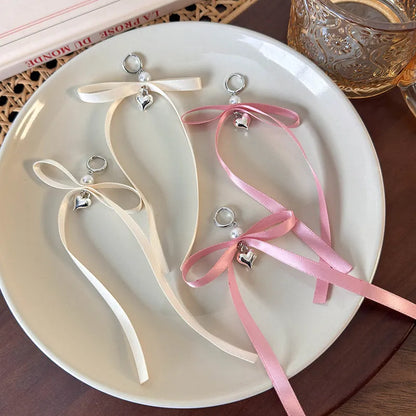 1 Pair Simple Style Shiny Bow Knot Alloy Drop Earrings