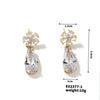 1 Pair Simple Style Shiny Flower Inlay Copper Zircon K Gold Plated Rhodium Plated Drop Earrings