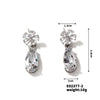 1 Pair Simple Style Shiny Flower Inlay Copper Zircon K Gold Plated Rhodium Plated Drop Earrings