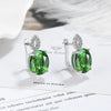 1 Pair Simple Style Shiny Oval Water Droplets Inlay Copper Zircon Earrings