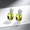 1 Pair Simple Style Shiny Oval Water Droplets Inlay Copper Zircon Earrings