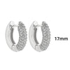 1 Pair Simple Style Shiny Round Inlay Copper Zircon Earrings