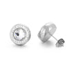 1 Pair Simple Style Shiny Round Plating Inlay Stainless Steel Artificial Crystal Zircon 18K Gold Plated Ear Studs