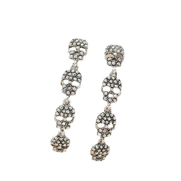 1 Pair Simple Style Skull Hollow Out Alloy Drop Earrings