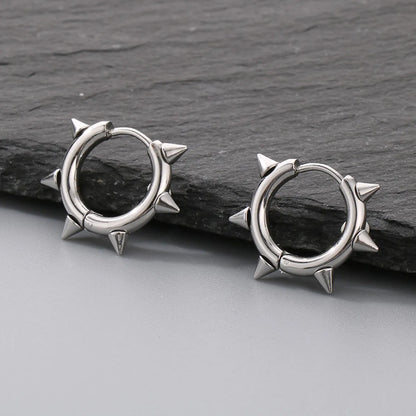 1 Pair Simple Style Solid Color 304 Stainless Steel Earrings