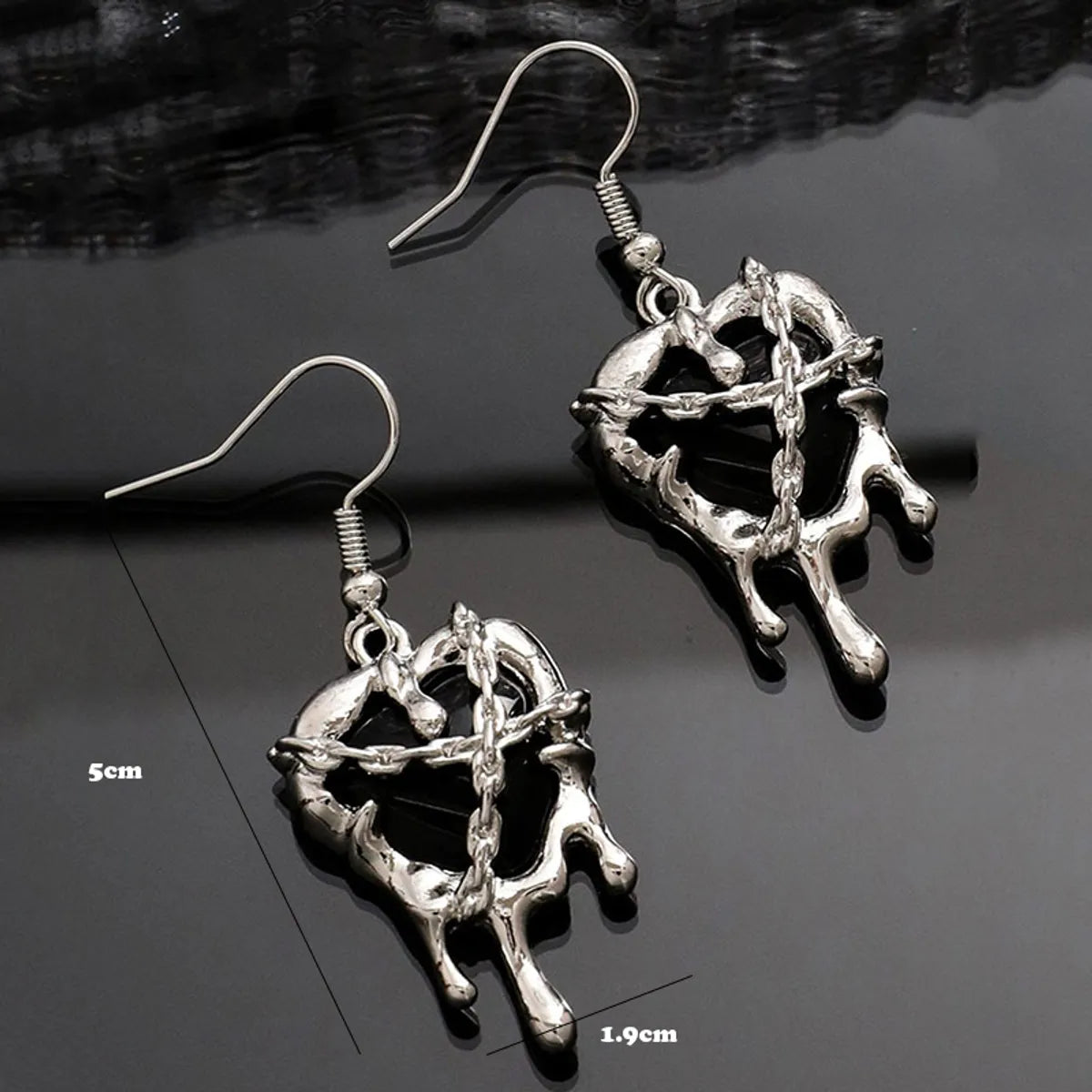 1 Pair Simple Style Solid Color Alloy Drop Earrings