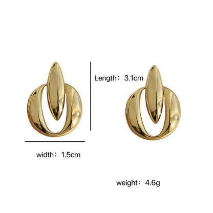 1 Pair Simple Style Solid Color Alloy Drop Earrings