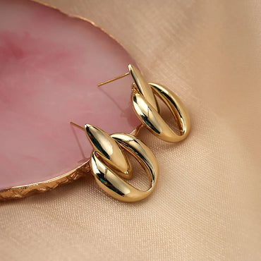 1 Pair Simple Style Solid Color Alloy Drop Earrings