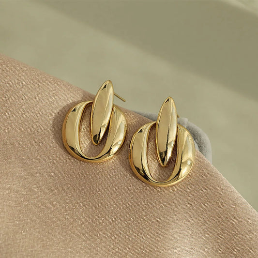 1 Pair Simple Style Solid Color Alloy Drop Earrings