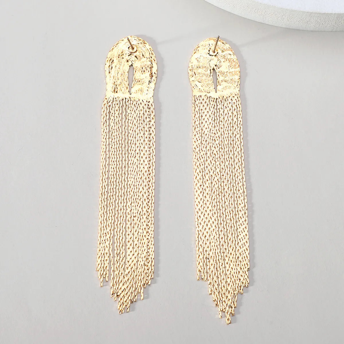 1 Pair Simple Style Solid Color Alloy Tassel Women'S Earrings