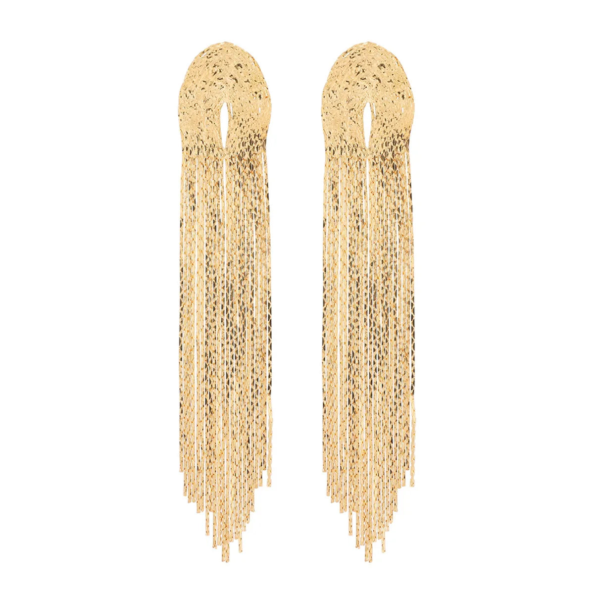 1 Pair Simple Style Solid Color Alloy Tassel Women'S Earrings