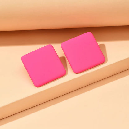 1 Pair Simple Style Solid Color Arylic Ear Studs