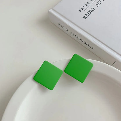 1 Pair Simple Style Solid Color Arylic Ear Studs