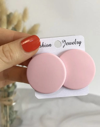 1 Pair Simple Style Solid Color Arylic Ear Studs