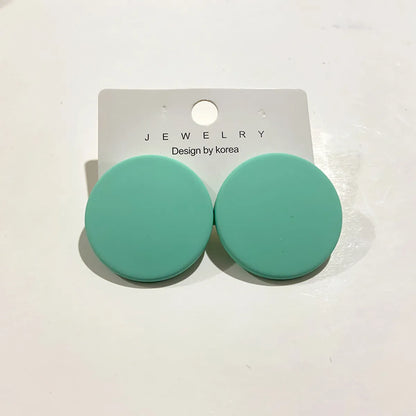 1 Pair Simple Style Solid Color Arylic Ear Studs