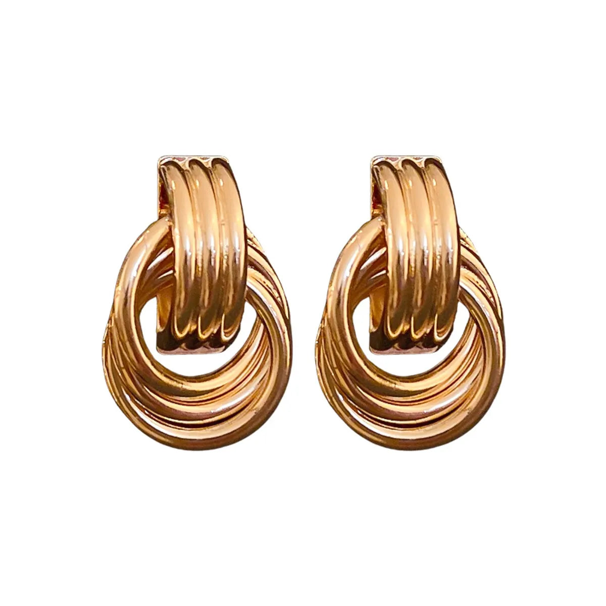 1 Pair Simple Style Solid Color Copper Drop Earrings