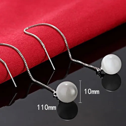 1 Pair Simple Style Solid Color Copper Ear Line