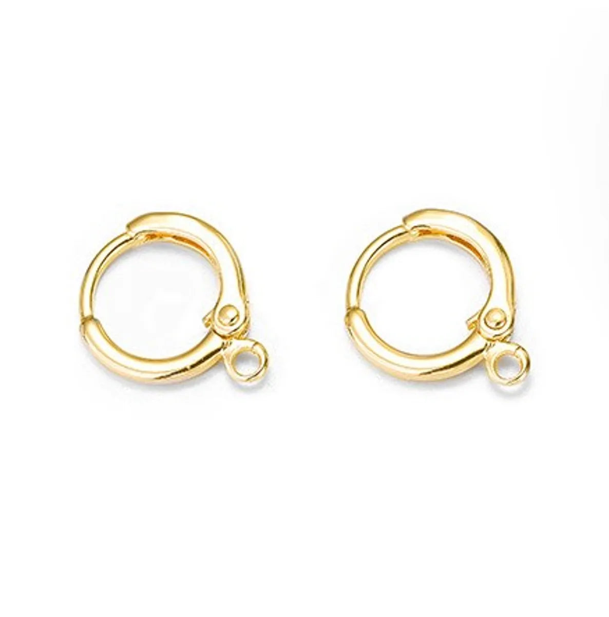 1 Pair Simple Style Solid Color Copper Plating Earrings Accessories Jewelry Accessories