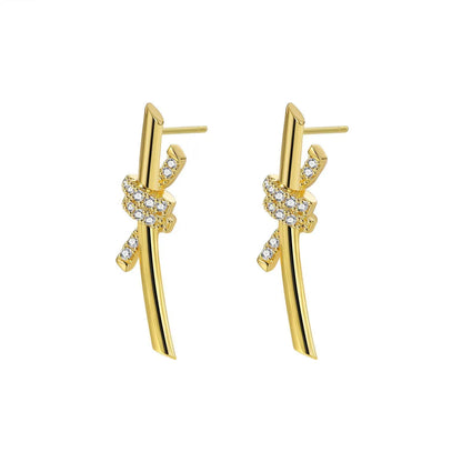 1 Pair Simple Style Solid Color Inlay Copper Zircon Ear Studs