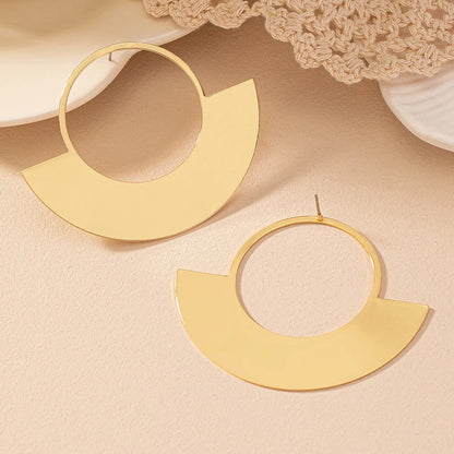 1 Pair Simple Style Solid Color Iron Drop Earrings