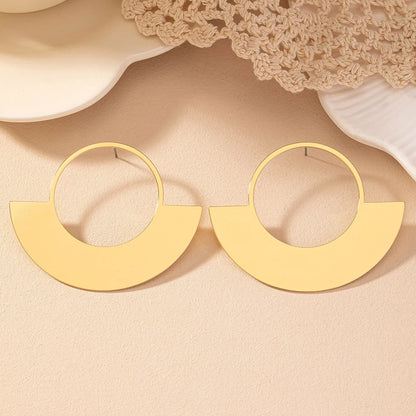 1 Pair Simple Style Solid Color Iron Drop Earrings