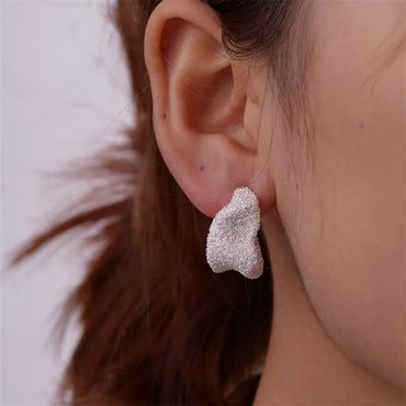 1 Pair Simple Style Solid Color Irregular Copper Ear Studs