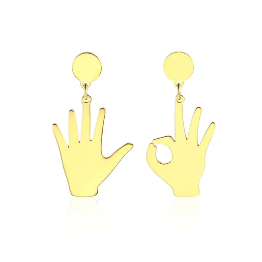 1 Pair Simple Style Solid Color Irregular Plating 304 Stainless Steel 18K Gold Plated Drop Earrings