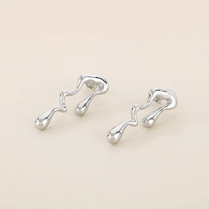 1 Pair Simple Style Solid Color Plating 304 Stainless Steel 18K Gold Plated Ear Studs